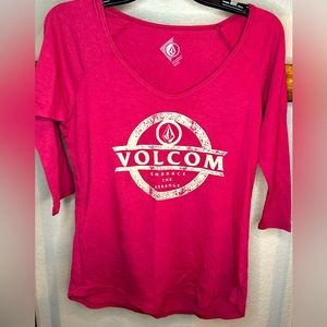 Volcom 3/4 sleeve tee S